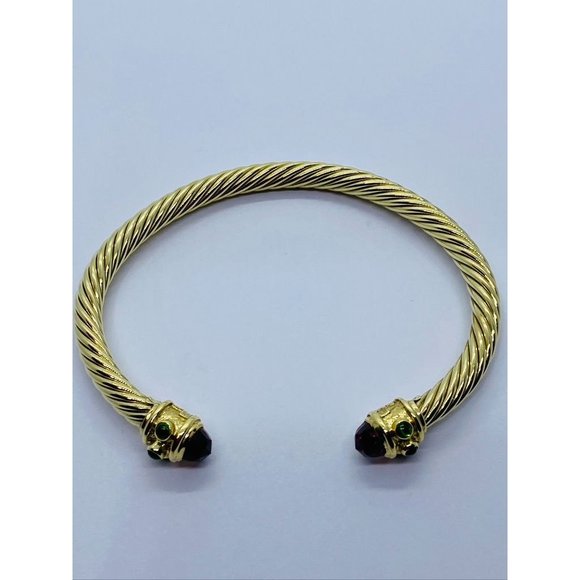 David Yurman Renaissance14K With Red and Green Stones 16.7 Grams - Picture 1 of 10